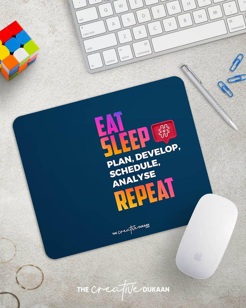 Eat Sleep Repeat - Creative Mousepad - Creative Dukaan