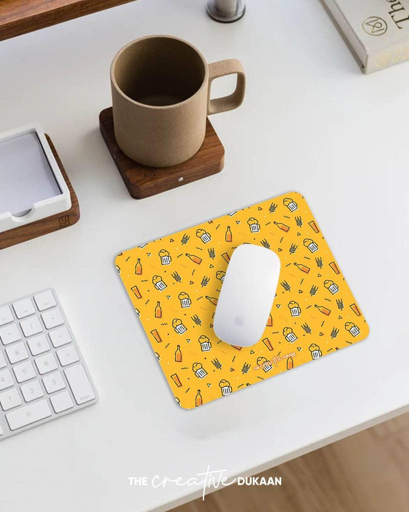 Cool beer lover quirky mousepad - Creative Dukaan