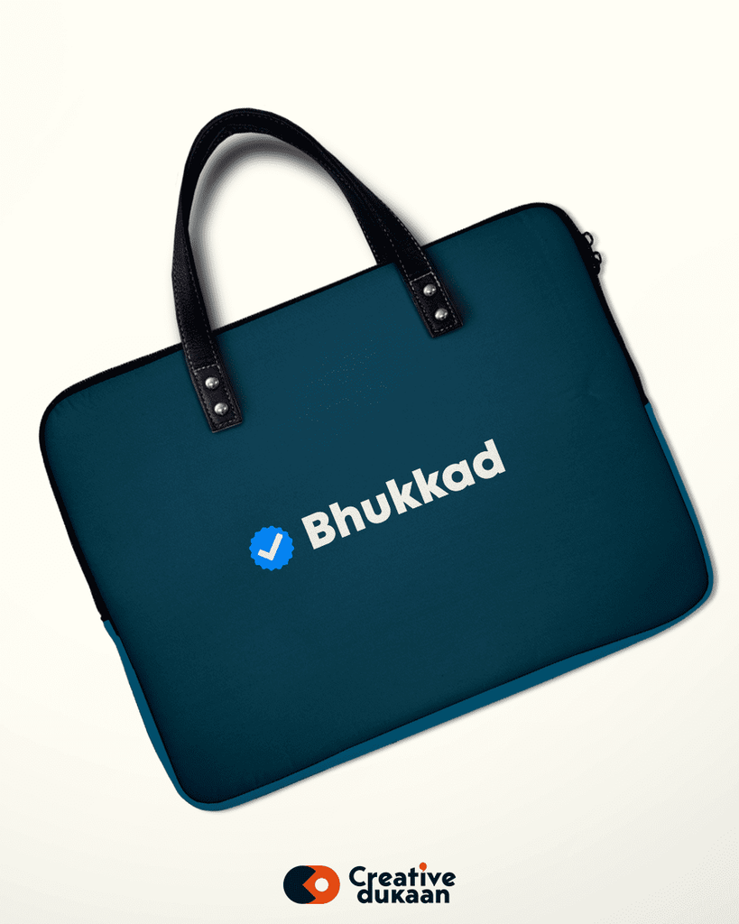 Cool Blue "Bhukkad" Verified Laptop Sleeves - Creative Dukaan