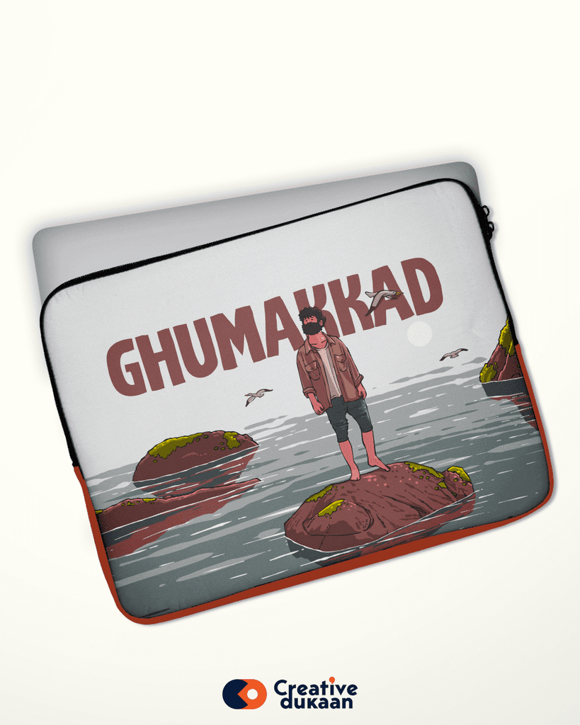 Cool Ghumakkad Wanderlust Laptop Sleeves - Creative Dukaan