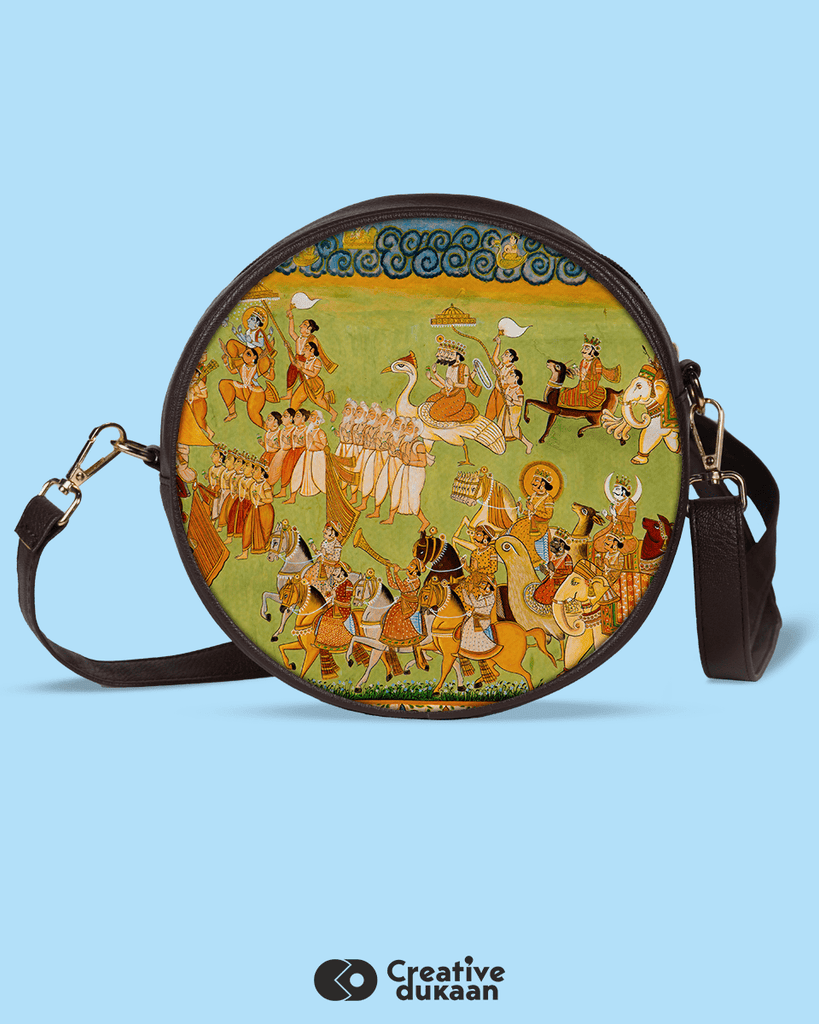 Mughal Art Sling Bag - Creative Dukaan