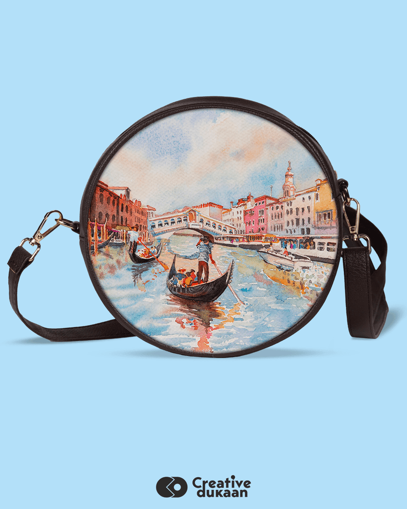 Venice Painting Sling Bag - Creative Dukaan