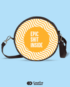 Epic Shit Inside Yellow Sling Bag - Creative Dukaan