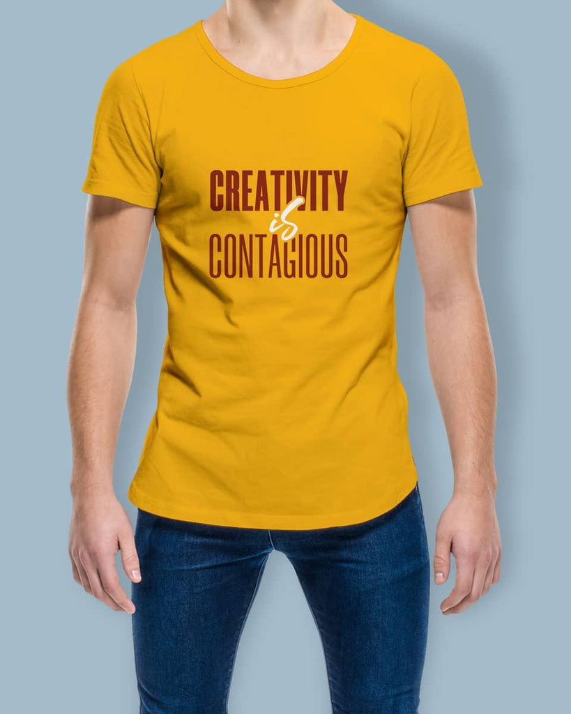 Creativity is contagious - Half Sleeve Creative T-shirt - Creative Dukaan