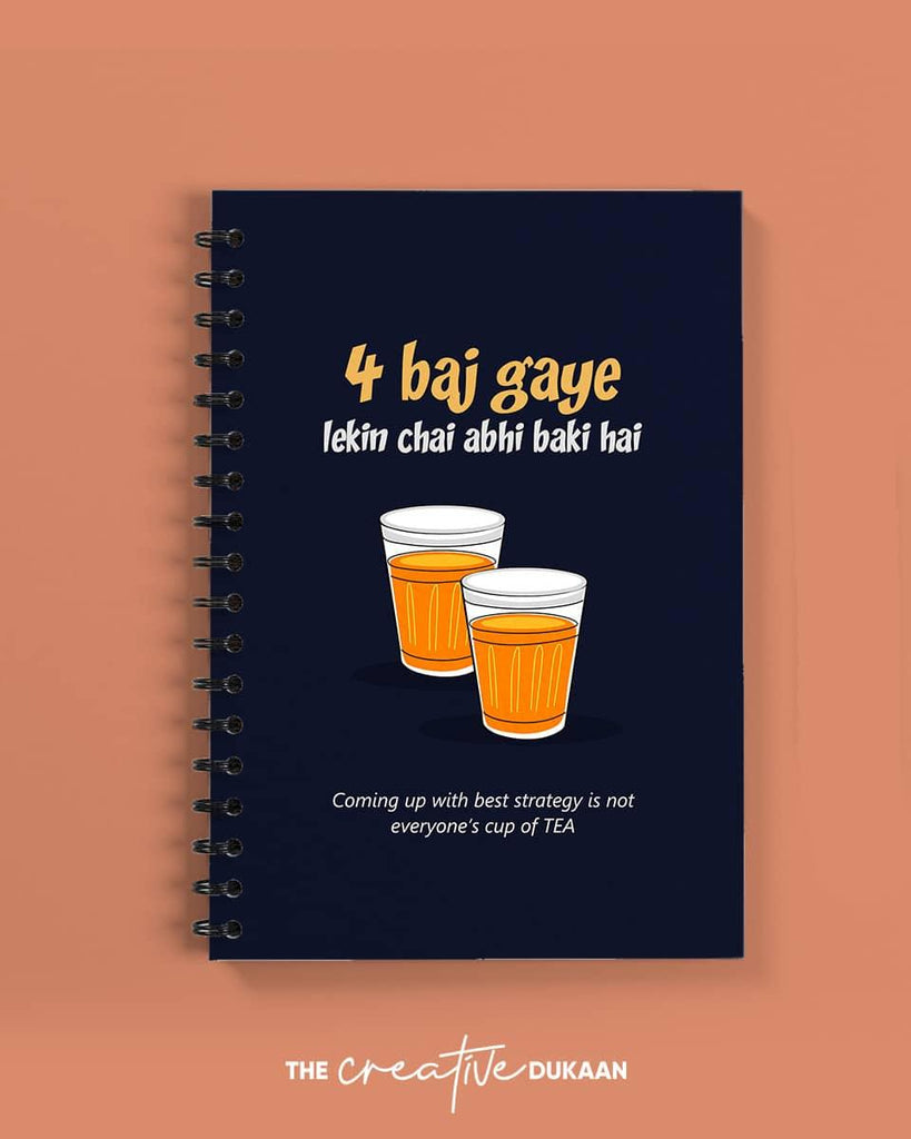 Tea Lovers A5 Cute Notebook - Creative Dukaan