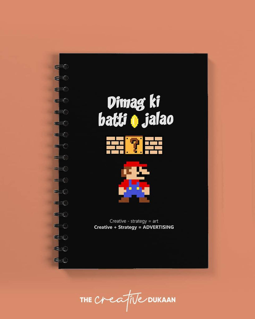 Dimag ki Battti Jalao - Super Mario - A5 Cute Notebook - Creative Dukaan