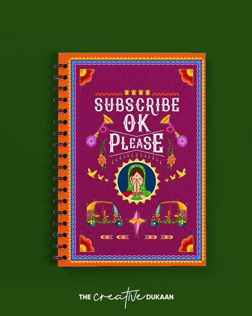 Subscribe Ok Please - A5 Notebook - Creative Dukaan