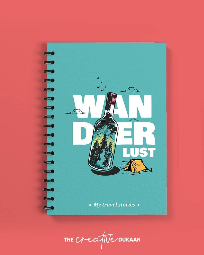 Wander Lust Travel - A5 Notebook - Creative Dukaan