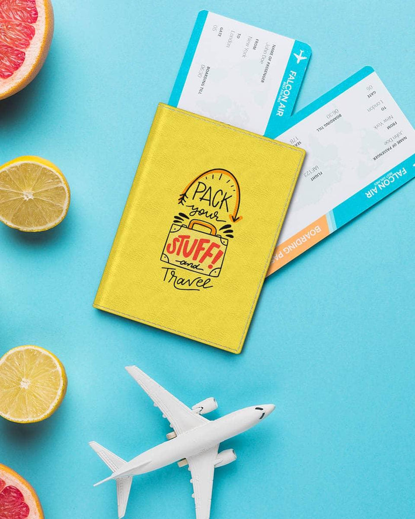 Pack your stuff traveler passport cover - Creative Dukaan
