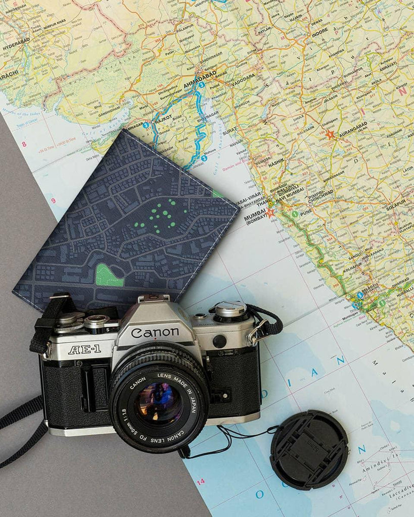 Map direction cool passport cover - Creative Dukaan