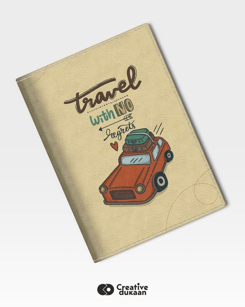 Passport Cover - Travel with no Regrets - Creative Dukaan