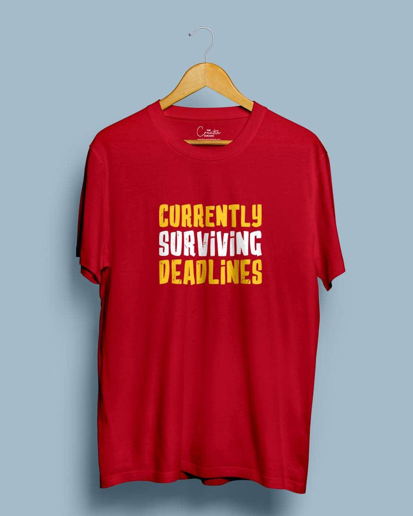 Deadlines - Half Sleeve Graphic Printed T-shirt - Creative Dukaan