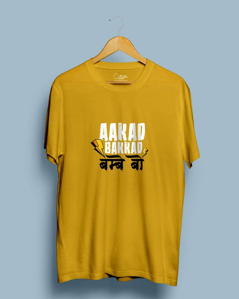 Aakad Bakkad Bambey Bo - Half Sleeve Quirky T-shirt - Creative Dukaan