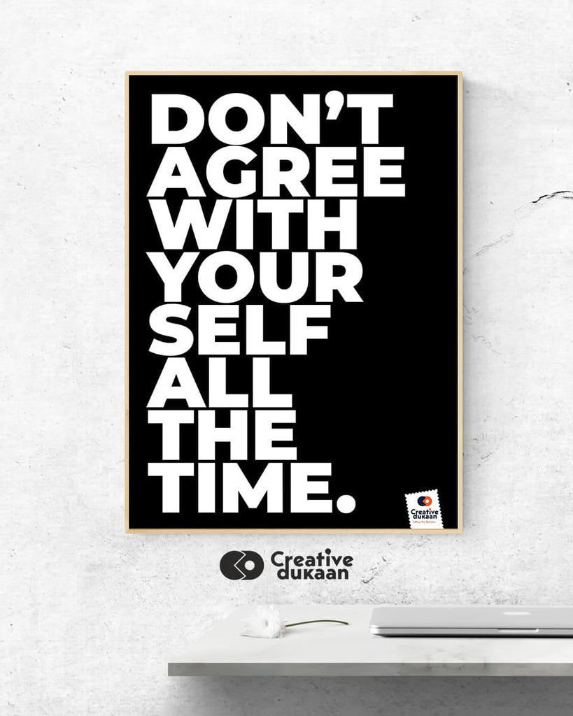 Self Motivation Black and White Poster - Creative Dukaan
