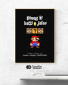 Mario game cool Poster with quote 