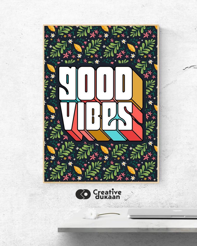 Good Vibes Aesthetic Posters for Room - Creative Dukaan