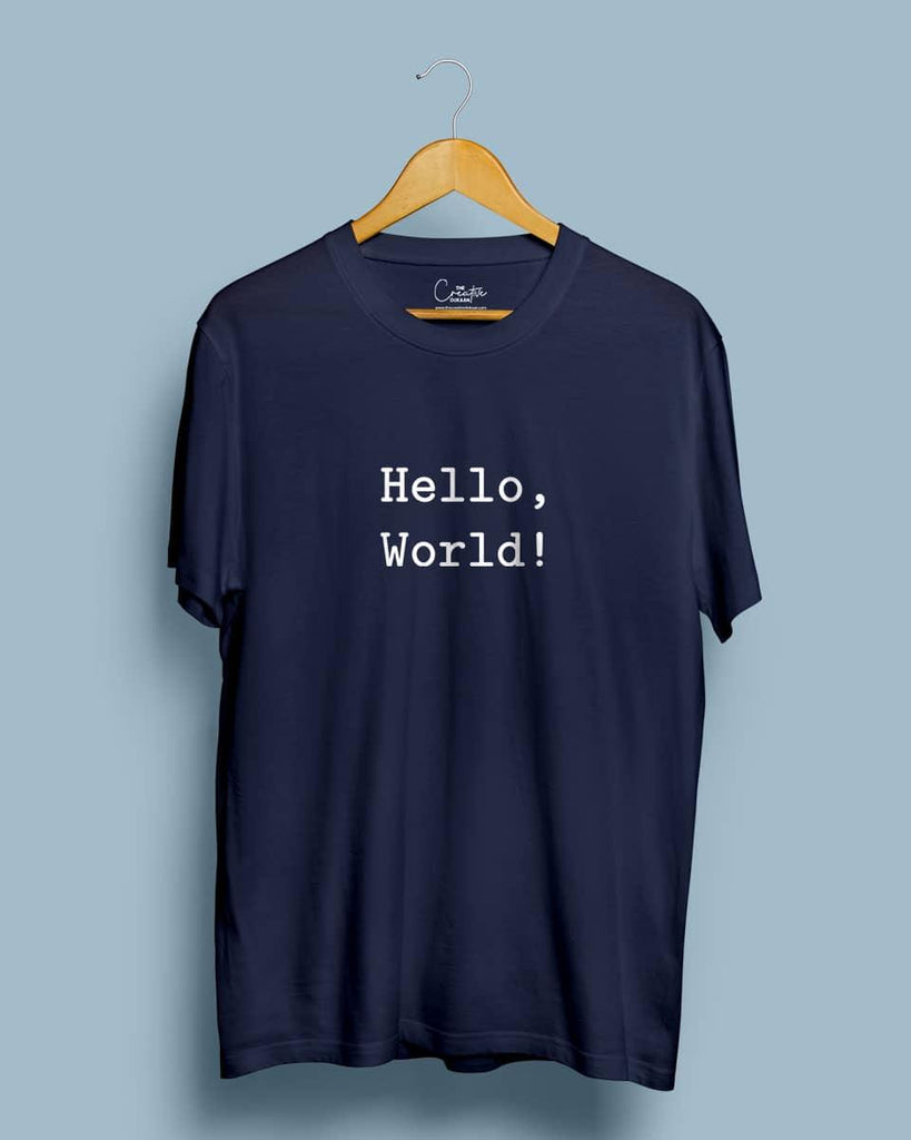 Hello World - Half Sleeve T-shirt - Creative Dukaan