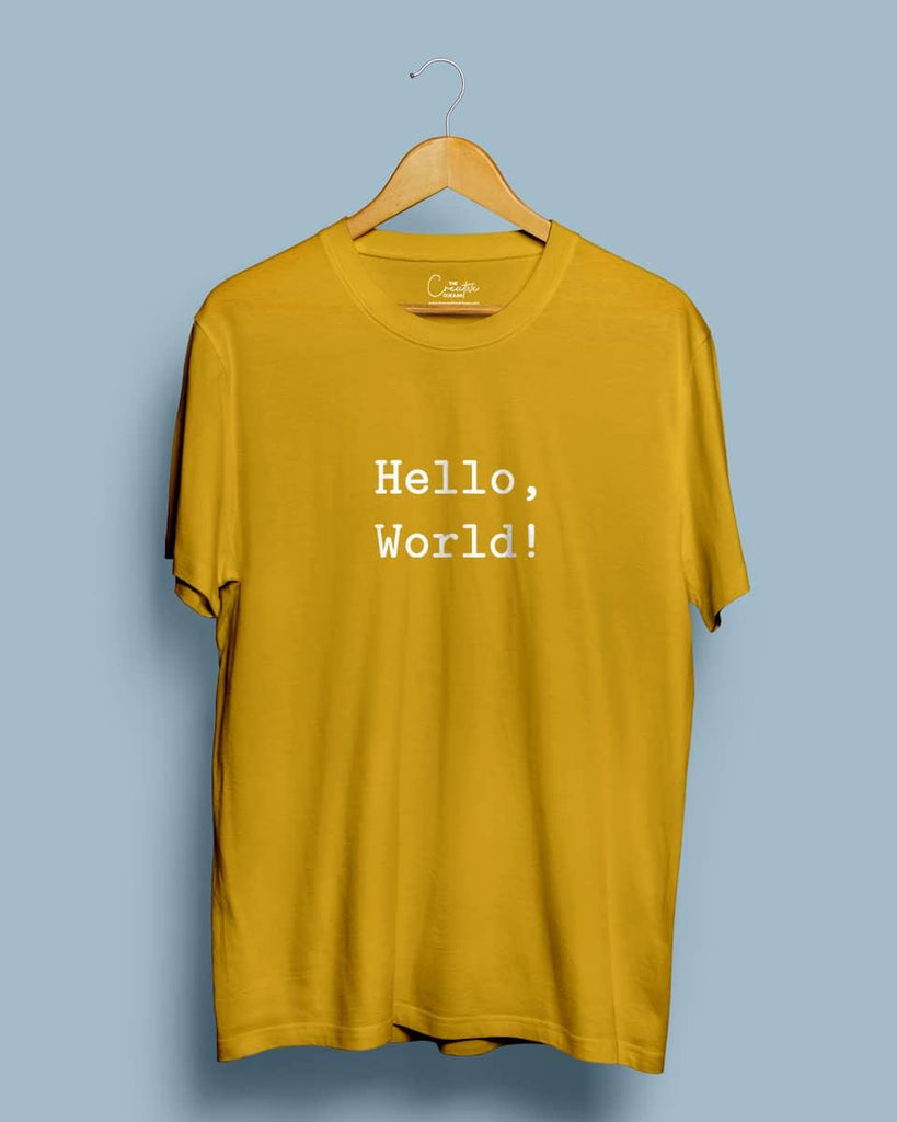 Hello World - Half Sleeve T-shirt - Creative Dukaan