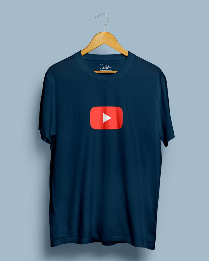 Youtube Play - Half Sleeve T-shirt - Creative Dukaan